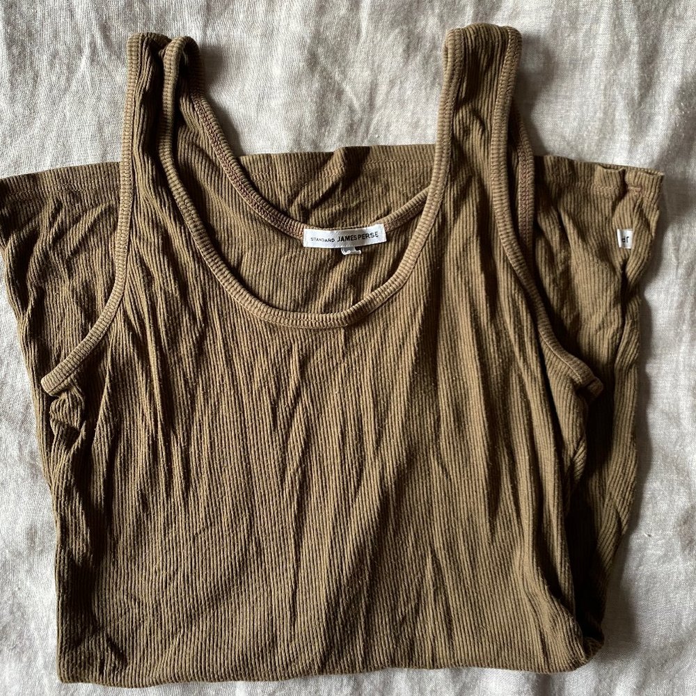 James Perse The Daily ribbed stretch cotton Tank